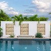 SpassWay 47" x 76" Brown Metal Garden Trellis Privacy Screen Indoor Outdoor Room Divider Lattice Panel - 4 of 4