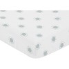 Sweet Jojo Designs Gender Neutral Baby Fitted Crib Sheet Boho Sun White and Blue - 3 of 4