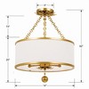 Crystorama Lighting Broche 3 - Light Semi-Flush Mount in  Antique Gold - 3 of 4