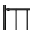 vidaXL Fence Panel with Posts Powder-coated Steel 5.6'x2.5' Black - 3 of 4