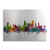 Michael Tompsett 'Chicago IL Skyline' Floating Brushed Aluminum Art - 2 of 4