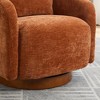 Swivel Barrel Chair, Modern Round Accent Armchairs with Back Pillow, Upholstered Comfy 360 Degree Swivel Club Chair - image 4 of 4