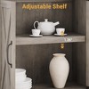 Farmhouse Book Shelf with Door, 5 Tier Wooden Book Case with Storage, 68.7" Tall Display Shelf for Living Room, Home Office - 3 of 4