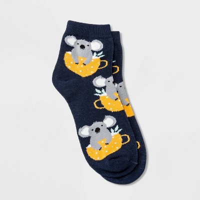Women's Koala Ankle Socks - Xhilaration™ Navy 4-10