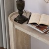 NicBex Simple Narrow Console Table with Unique Base Design,Marble/Wood Pattern Entrance Table for Hallway, Entrance - 2 of 4