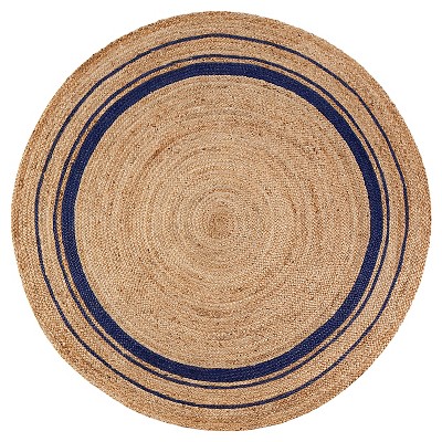 Beige/midnight Kerala Area Rug Round (4'x4') - Anji Mountain : Target