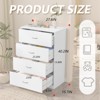 SUGIFT 4 Drawer Dresser, Modern Wood Chest of Drawers for Bedroom, White - 3 of 4