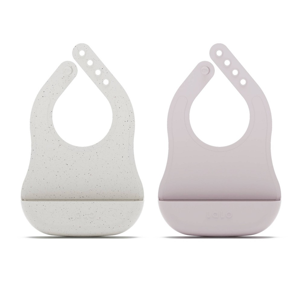 Photos - Bib Lalo 2pk Silicone  - Lavender