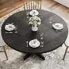 Round Dining Table for 4, 47 Inches Dining Room Table with Wooden Base,for Dining Room, Kitchen, Living Room (Table Only) - 4 of 4