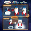 Playful Minds Rocket Projector Night Light – 2-in-1, 24 Space Images 3+ - 4 of 4
