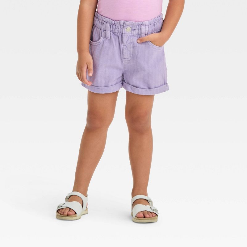 Toddler Girls' Paper Bag Shorts - Cat & Jack™ Purple, 1 of 5