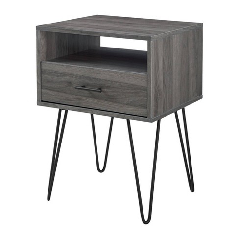 Amal Modern Single Drawer Hairpin Leg, How To Put Hairpin Legs On A Round Table