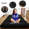 Twin Size Black Japanese Futon Floor Mattress – Roll-Up Sleeping Bed for Adults & Kids, Perfect for Camping Trips & Guest Rooms - 2 of 4