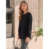 Women's Long Sleeve Pleated Blouse Top Business Casual Crewneck Shirt Smocked Ruffled Cuffs Tunic - 3 of 4
