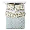 Grayson Quilt Set King - homthreads: Cotton Reversible Bedding with Botanical Pattern, Includes 2 Shams - image 3 of 3