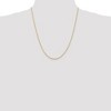 Black Bow Jewelry 1.5mm 14k Yellow Gold Solid Diamond Cut Rope Chain Necklace - 2 of 4