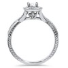 Pompeii3 3/4ct Princess Cut Vintage Diamond Engagement Ring 14K White Gold - 2 of 4
