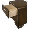 Contemporary Style 1pc 2-Drawer Nightstand Dark Brown Finish Wooden Home Bedroom Furniture - 3 of 4