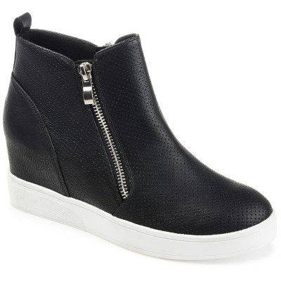 women's black sneaker booties