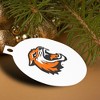 Rochester Institute of Technology Primary Logo Aluminum Holiday Christmas Tree Ornament  3.0" (7.6 cm) x 3.37" (8.6 cm) - 4 of 4