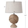 24" Monkey's Fist Knotted Rope Table Lamp (Includes LED Light Bulb) Brown - JONATHAN Y - 4 of 4
