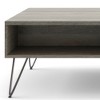 48" Solid Mango Hardwood Lift Top Coffee Table with Storage, Iron Hairpin Legs, Ideal for Living Room or Family Room - 4 of 4