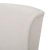 Modern Tufted Wooden Upholstered Dining Chair with wings for Bedroom and living room,beige-Christopher Knight Home - 4 of 4