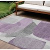 HomeRoots 9' X 12' Purple And Gray Abstract Washable Indoor Outdoor Area Rug - 2 of 4