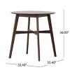 36'' Round Counter Height Dining Table with Tapered Wood Legs and Sturdy Crossbar for Kitchen or Dining Room-The Pop Home - 4 of 4
