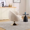 NicBex Velvet Swivel Barrel Accent Chair,Upholstered Swivel Living Room Chairs with Curved Backrest,Cozy Armchair,Accent Chairs for Living Room - 4 of 4