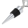 Unique Bargains Bottle Stoppers Zinc Alloy PTR Silver Tone Black 4.13"x1.57"x0.79" 1 Pc - 3 of 3