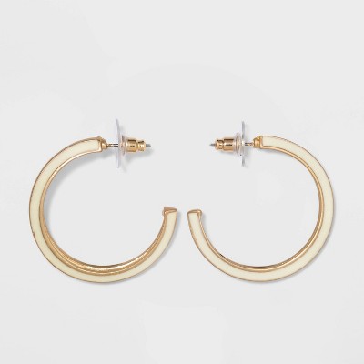gold post hoop earrings