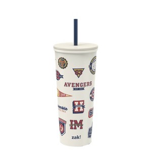 Zak Designs Avengers Classic Cleary 24 fl oz Vacuum Straw Tumbler