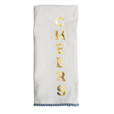 Cheers 27 x 18 Inch Screen Printed Kitchen Tea Towel - Foreside Home & Garden