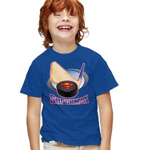 Boys' Short Sleeve Superman Hockey Stick T-Shirt - 1 of 4