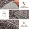 Boho Print Washable Rugs Non Slip Low Pile Vintage Floral Traditional Carpet for Living Room - 4 of 4