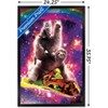 Trends International James Booker - Space Sloth Llama Cat Riding Taco Framed Wall Poster Prints - 3 of 4
