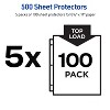 Avery Economy Weight Sheet Protectors, Acid Free, 8-1/2" x 11", 100-Count, Clear, 5 Pack (75202) - 2 of 4