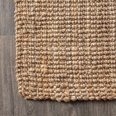 Handmade Braided Blue Jute 8' x 10' Reversible Area Rug