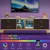 Whizmax 65 Inch TV Stand with LED Lights, Modern Entertainment Center with 4 Drawers & Shelves & Glass Doors, TV Console Table for 55/65/75 Inch TV - 4 of 4