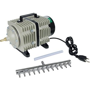 Hydrofarm AAPA110L Active Aqua 112 Watt 1750 GPH Commercial Pond Hydroponics Aquarium Air Pump with 12 Outlets for Growing Projects and Waterfarms - 1 of 4