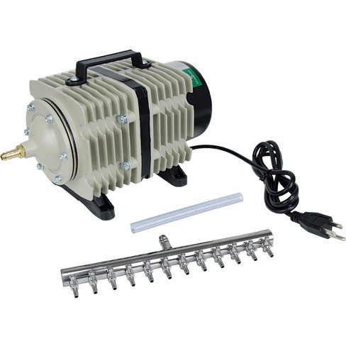 Hydrofarm AAPA110L Active Aqua 112 Watt 1750 GPH Commercial Pond  Hydroponics Aquarium Air Pump with 12 Outlets for Growing Projects and  Waterfarms