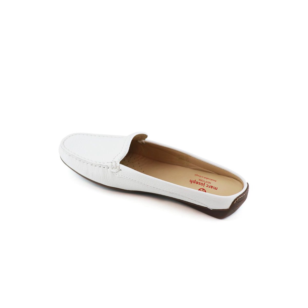 Женские сабо Marc Joseph New York Womens Leather Slip On Briarwood Venetian Mule Loafer - White Grainy, 6 — фото 2