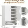 SEVOBAL Shoe Cabinet 7 Tier 28 Pairs Shoe Cabinet Storage Entryway Hidden Narrow Shoe Cabinets Adjustable Shelves Hallway, White, 13.7"*31.49"*45.27" - 4 of 4