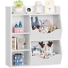 Kids Bookshelf and Toy Storage Organizer, 3-Tier Children Wooden Bookcase, 5 Cube Double Side Toy Storage Display with Spacious Top Shelf - 2 of 4