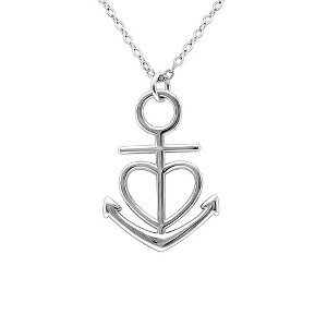 Anchor Heart Necklace for Women Ginger Lyne Collection Sterling Silver Gifts for Her - 1 of 4