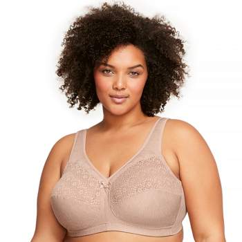 Glamorise Womens Magiclift Cotton Support Wirefree Bra 1001 Café 42f :  Target
