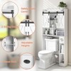 Over The Toilet Storage Cabinet with Sliding Door & Toilet Paper Holder Stand - 3 of 4