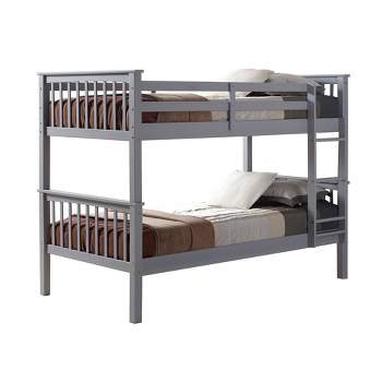 Twin Over Twin Solid Wood Mission Design Bunk Bed - Saracina Home