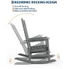 Adirondack Outdoor Rocking Chair - All Weather HDPE Plastic, Wide Armrests, Classic Fire Pit Chair, Easy to Install, Supports 380LBs - 4 of 4